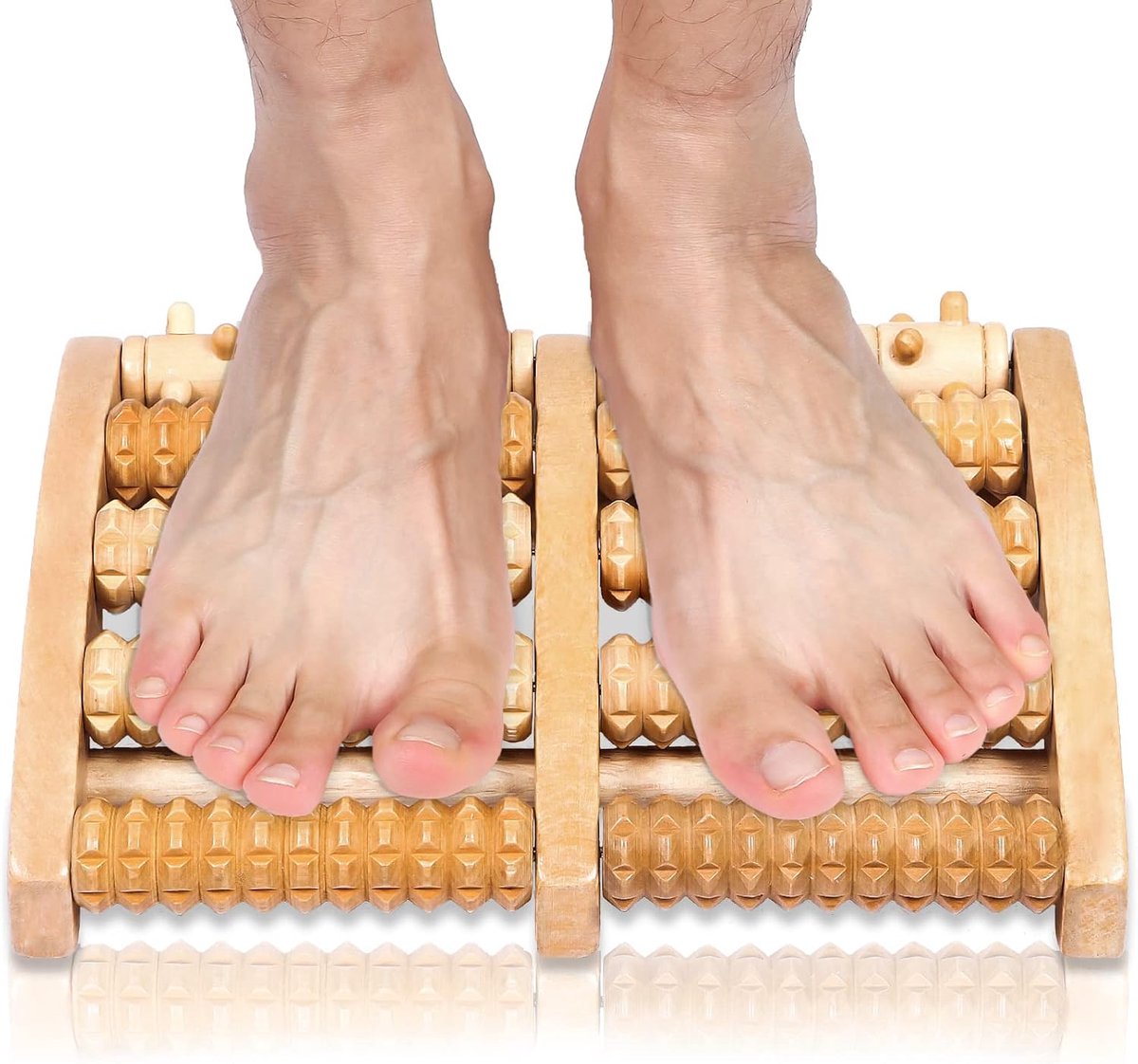 Voetmassageroller van hout,premium voetmassageapparaat,voetroller,houten roller,voetmassageapparaat voor stressvermindering,ontspanning,hielspoor,voetmassage voor thuis en op kantoor