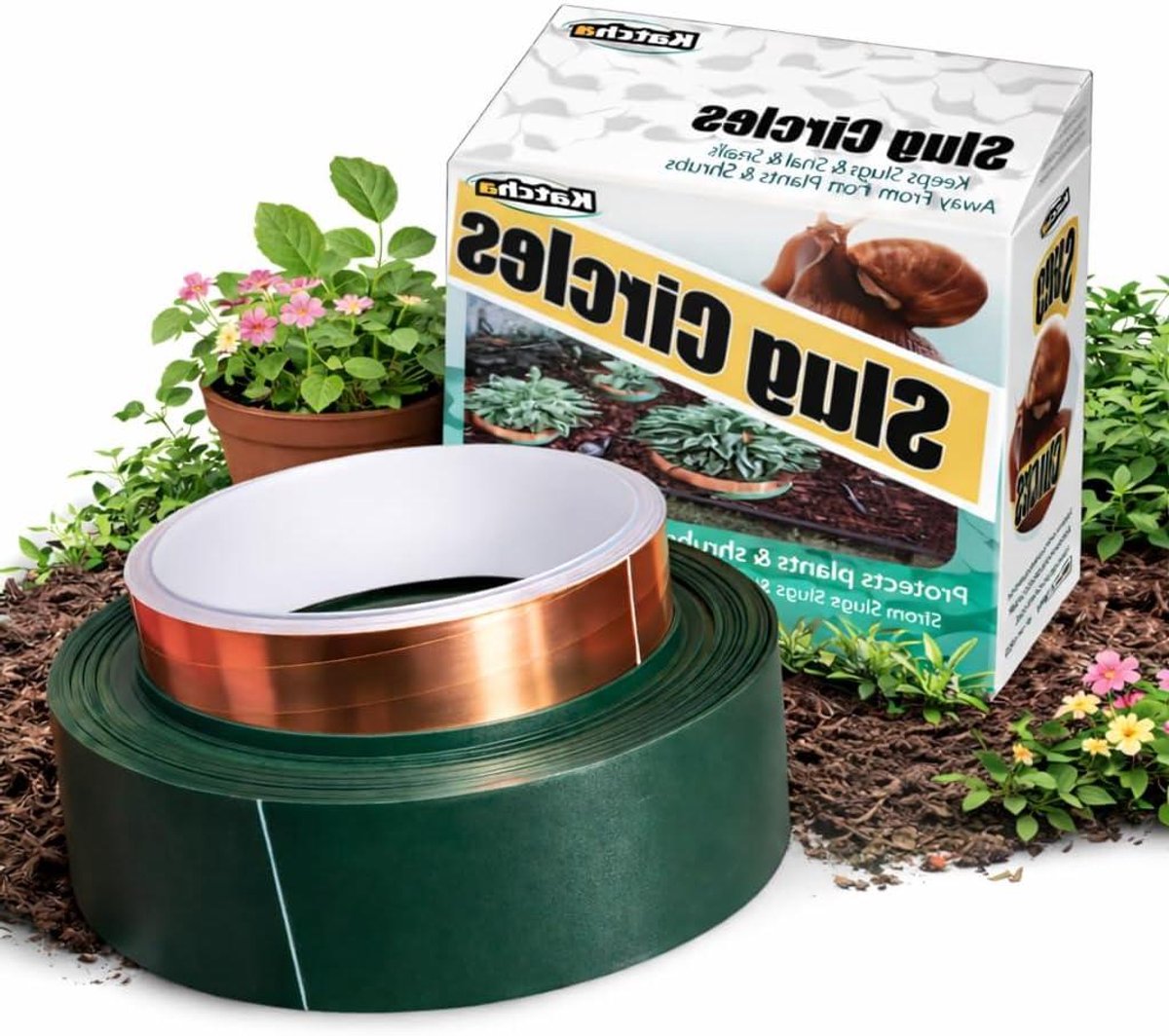 Slakken Koperen Tape - Slakkenbarrière Ongedierte - Planten Beschermen - Niet Giftige Afweer - 4 meter - Koperkleurig