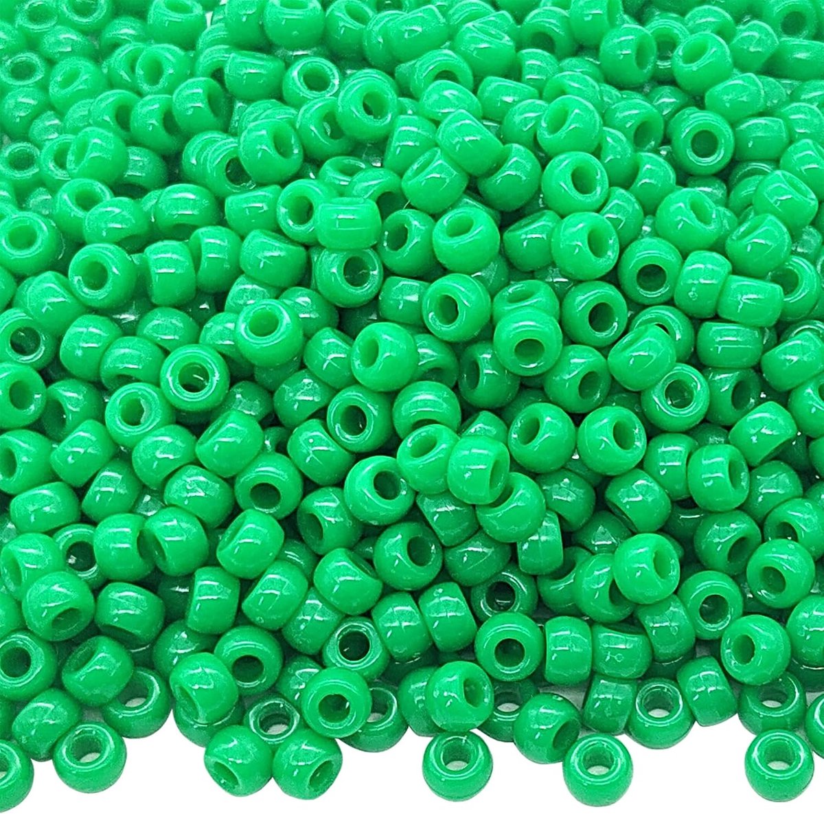 Kralen armband 9 mm groene plastic vat pony kralen voor ketting, haarkralen voor vlechten voor meisjes, sleutelhanger, sieraden maken (groen)