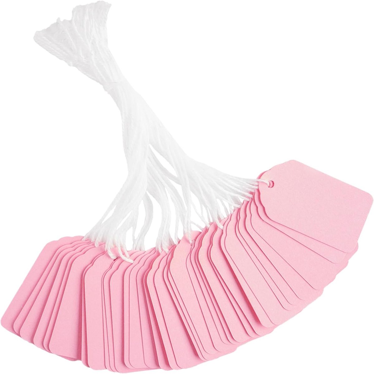 Prijsetiketten hangers met draden: 25 × 45mm Kleine hanglabels Vlooienmarkt prijslabels Etiketten om te beschrijven 200 stuks Markeringsetiketten voor sieraden, kleding, handwerk