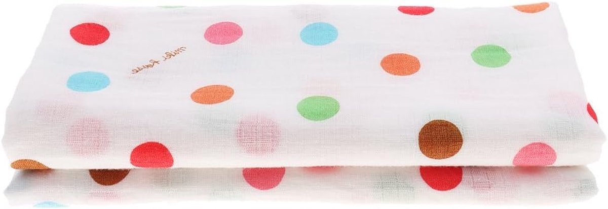 Baby Swaddle Deken - Wikkeldoek Luiers - Baby Comfort - Ademend Katoen - 110x110cm - Stippen
