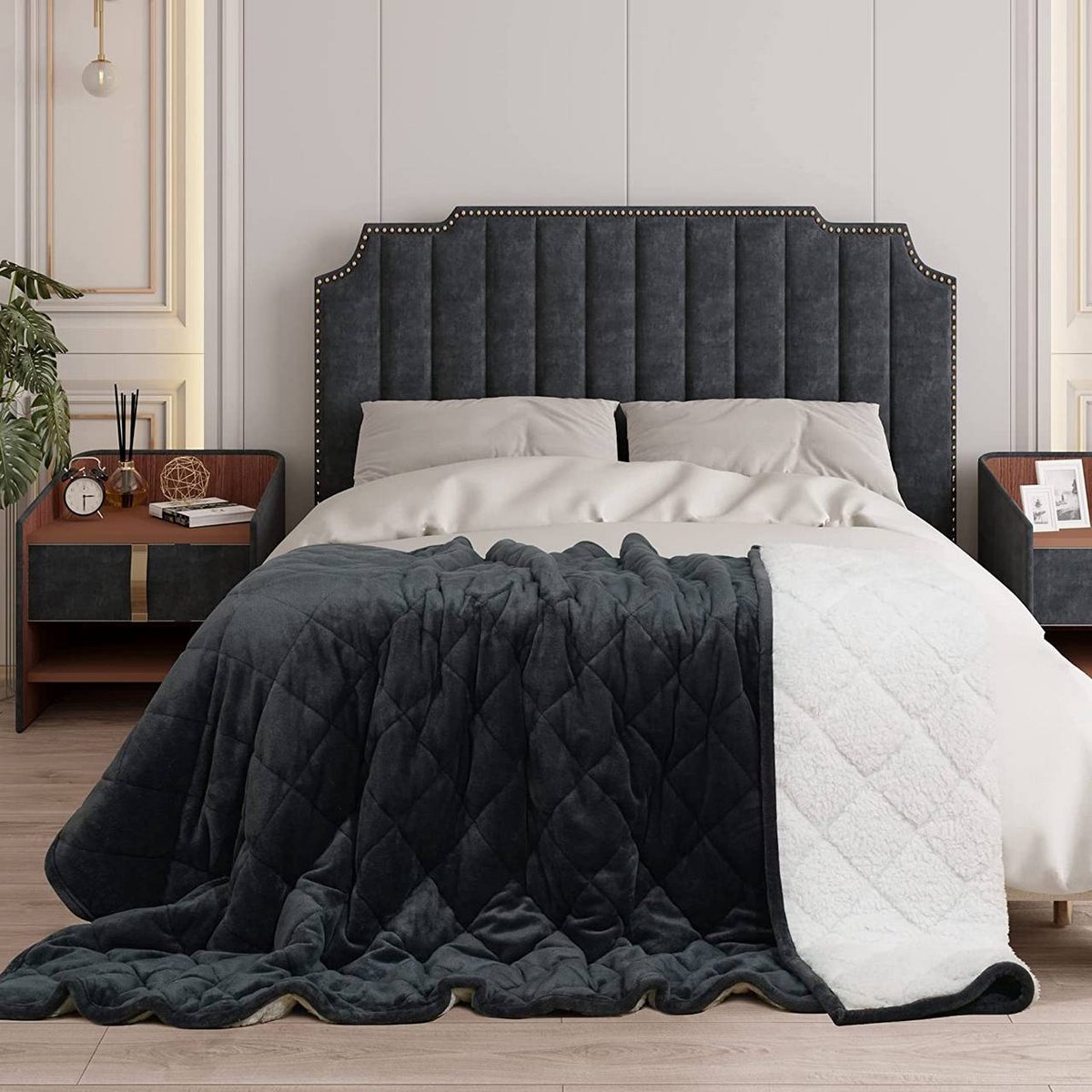 SureDeal® - Gewichttherapiedeken - Volwassene dubbelzijdig zwaar - 135x200x200 cm - Grijs