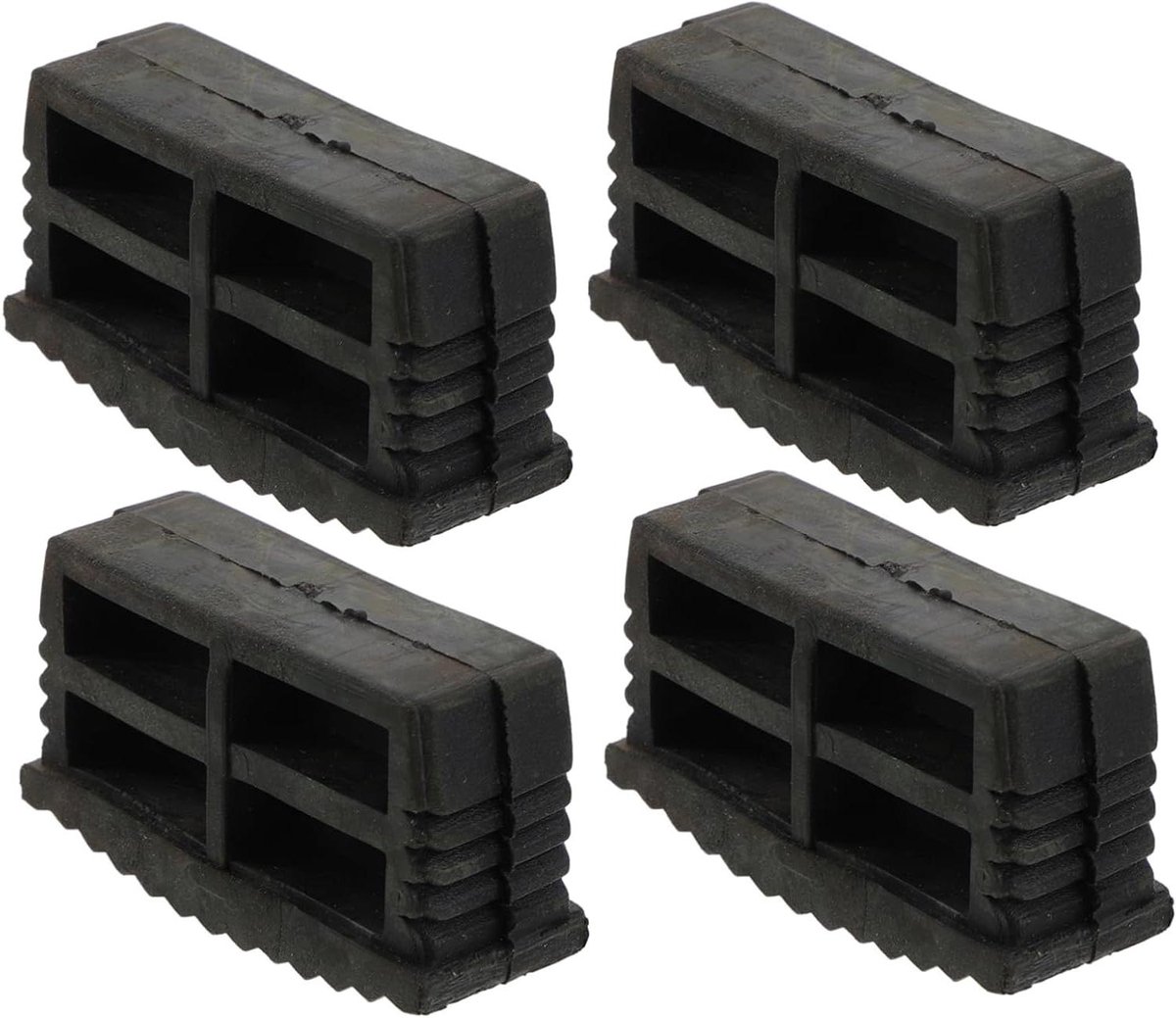 Ladder Voetbeschermers - Ladderpoot Doppen - Vloer Beschermen - Antislip Rubber - 6.5x3.5CM - Zwart