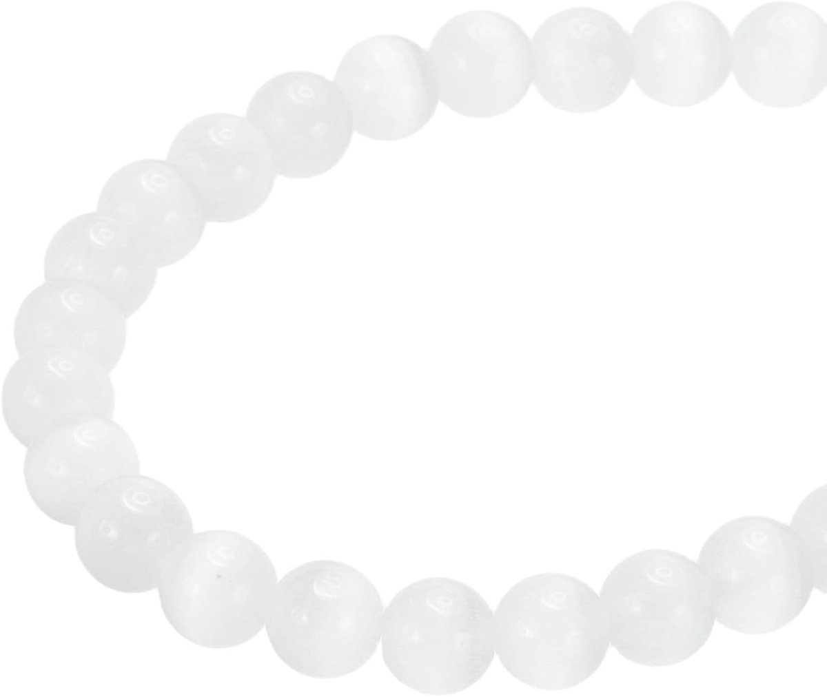 8 mm natuurlijke heldere kwarts losse kralen, kristallen ronde stenen streng kralen edelsteen losse kraal spacer kralen voor sieraden maken doe-het-zelf ketting armband, wit