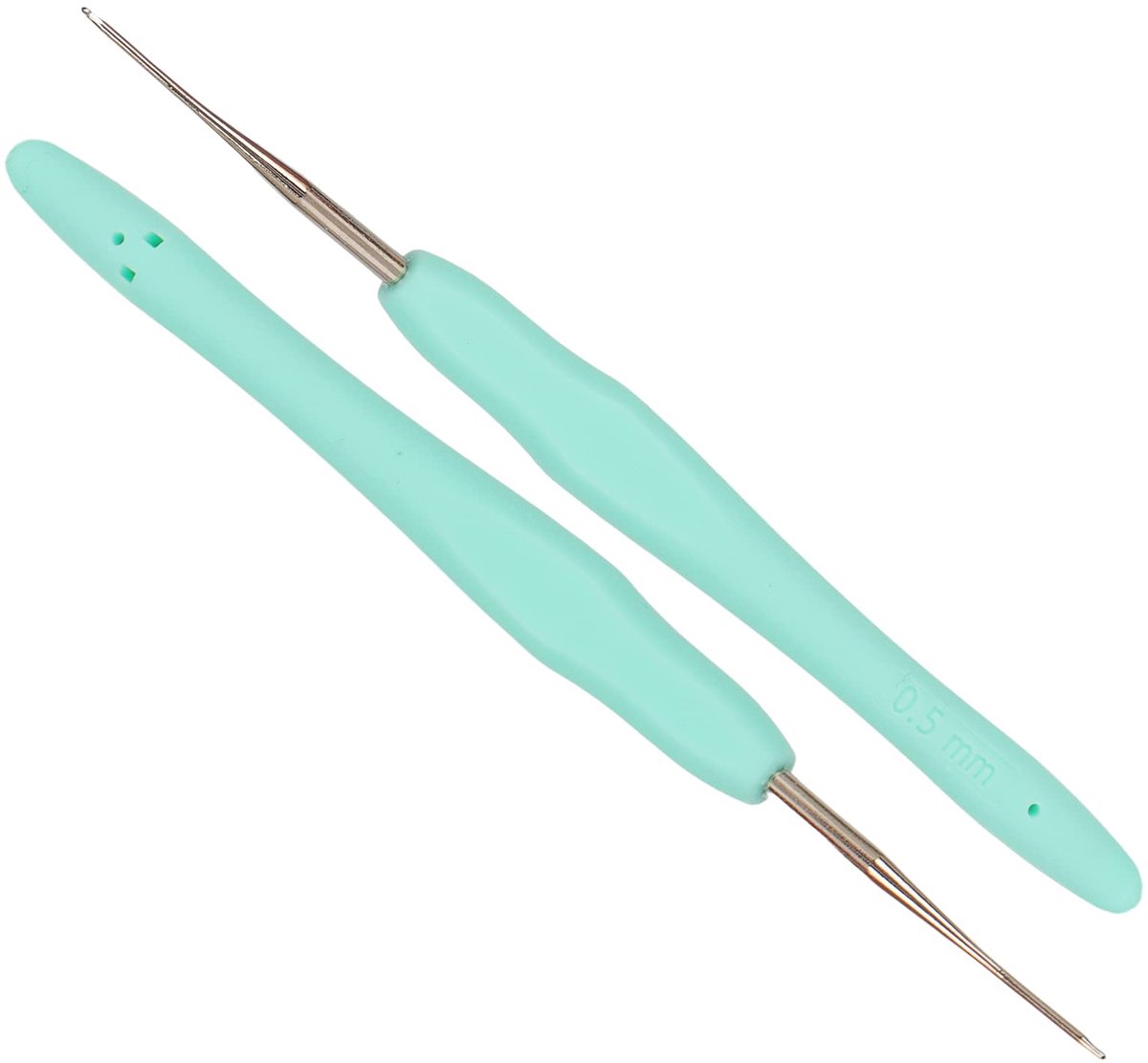 Haaknaald 0,5 mm 2 Stuks, Kleine Dreadlocks Haaknaald, Stalen Fijn Dun Voor Het Vergrendelen Van Haar, Ergonomisch, UK