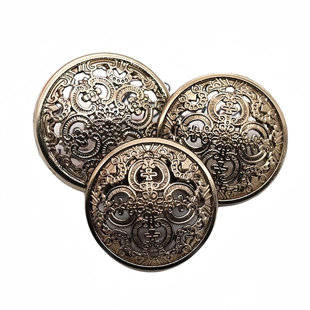 Knopen zwart zilver goud ronde decoratieve knoop voor kleding naai accessoires