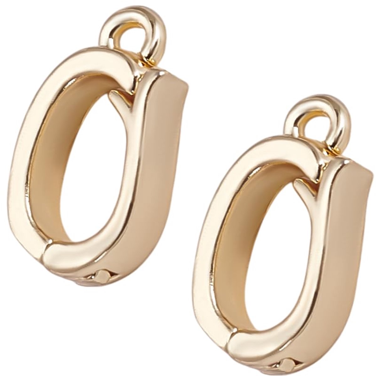 20 stuks 14K verguld messing veersluitingen gouden veerringen sluitingen 8 mm ketting armband connector sluiting ovale sieraden sluiting ringen connector bedels voor doe-het-zelf sieraden