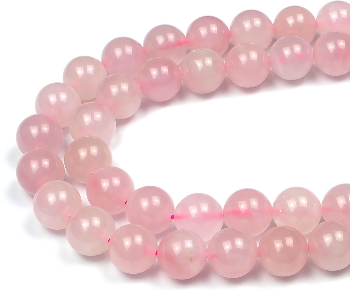 Kralen Rozenkwarts Ronde Losse Natuurlijke Halfedelsteen Kralen Voor het Maken van Sieraden Armbanden Kettingen