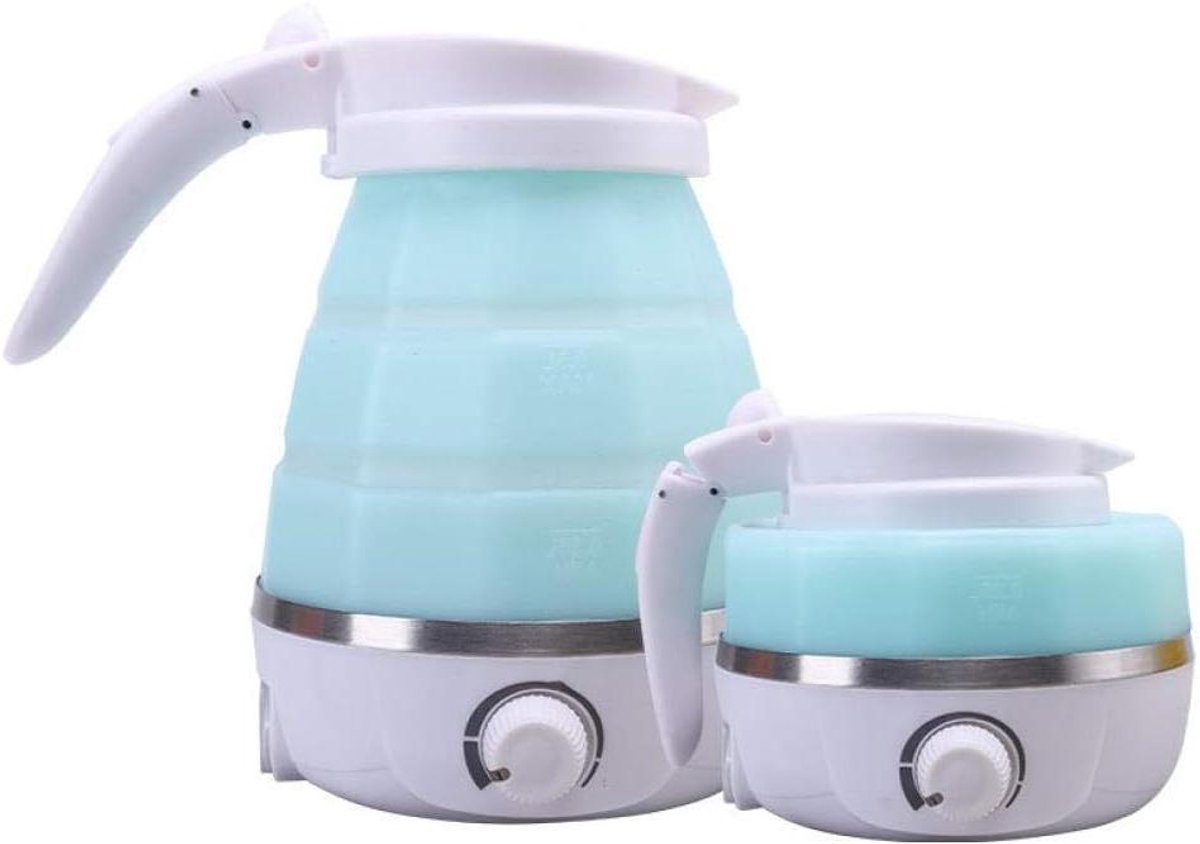 Elektrische Waterkoker - Reis Waterkoker - Compact Koken - Opvouwbaar Ontwerp - 600ml Capaciteit - Blauw