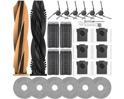 PromoHome 26-delige accessoireset voor Dreame L40s Pro Ultra, X50 Ultra Complete, L50 Pro Ultra, Matrix10 Ultra, Mova V50 Ultra Complete - 2 hoofdborstels, 6 stofzakken, 4 filters, 6 dweilen, 6 zijborstels