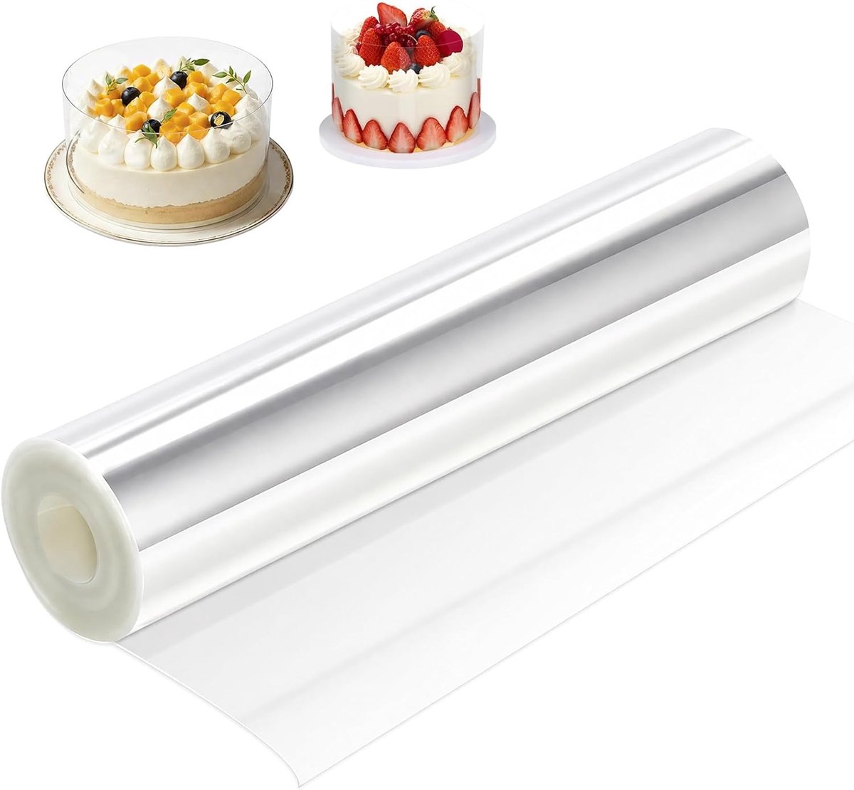 Torten Edge Film 30cm x 10m - Transparante Acetatenfolie - Stevig en Herbruikbaar - Perfect voor Mousse Taarten - ShopVlot