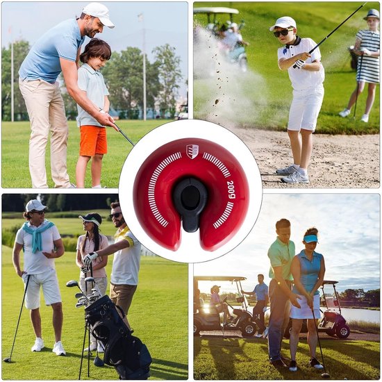 Golfschommel Gewichtenring - Golfclub Gewicht - Golfswing Verbeteren - Slijtvast Aluminiumlegering - 15 x 11.2 x 3.5 cm - Rood — afbeelding 4