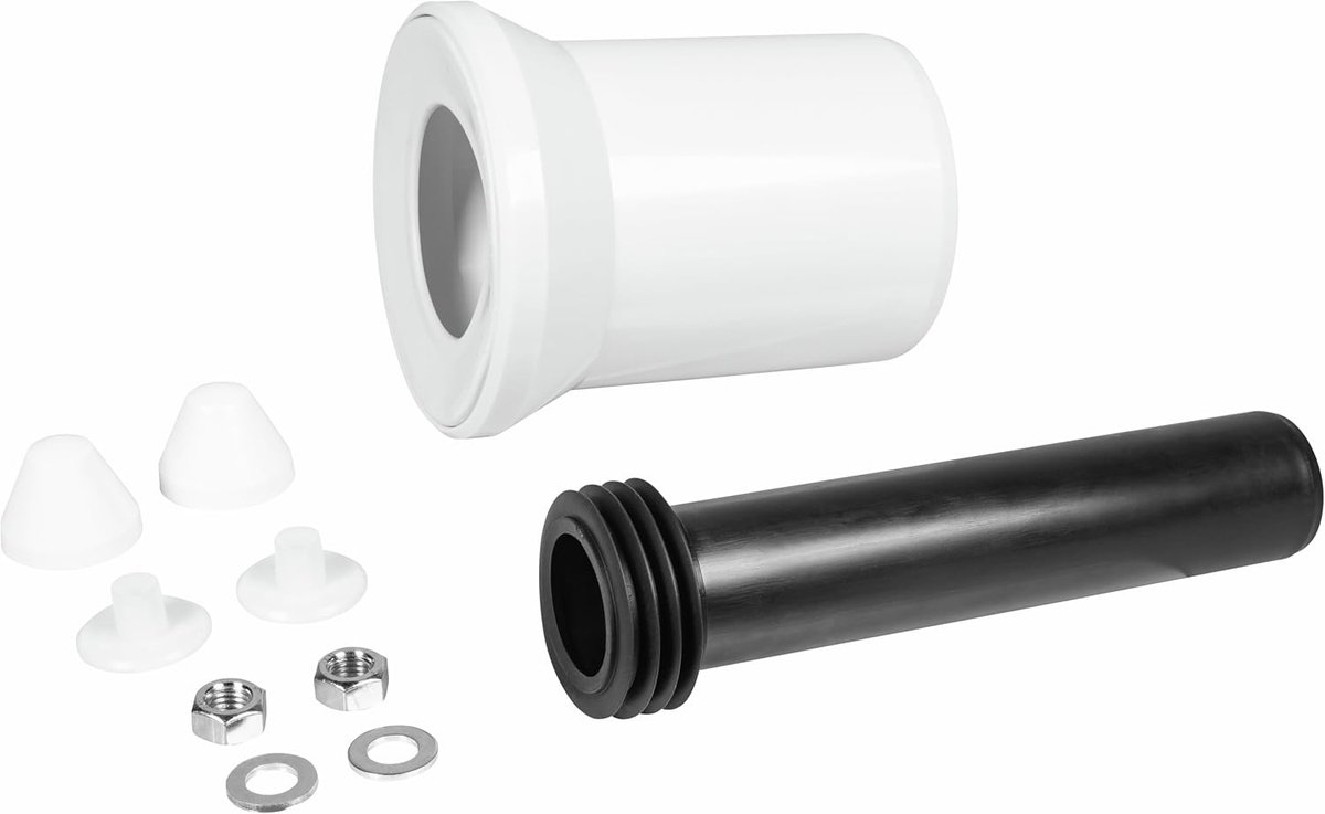 CKAG WC-aansluitset voor wandtoilet, 110/160 mm, zwart