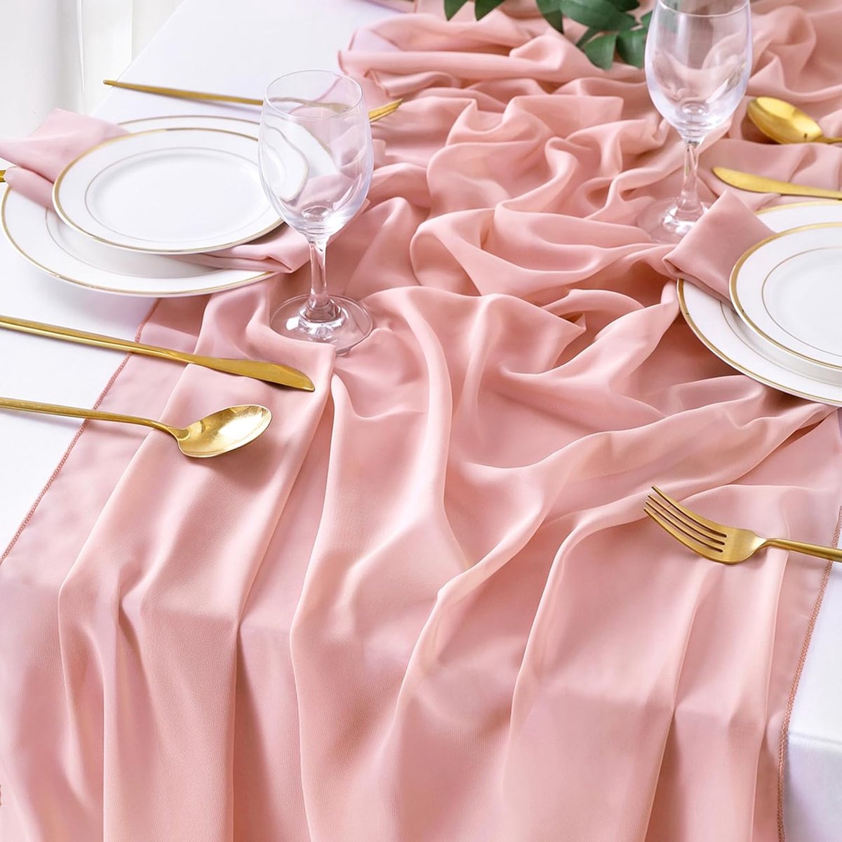 Chiffon Dunne Tafelloper 70 x 300 cm Kaasdoek Tafelloper Tafeldecoratie voor Bruiloften Outdoor Verjaardag Feest Keukendeco