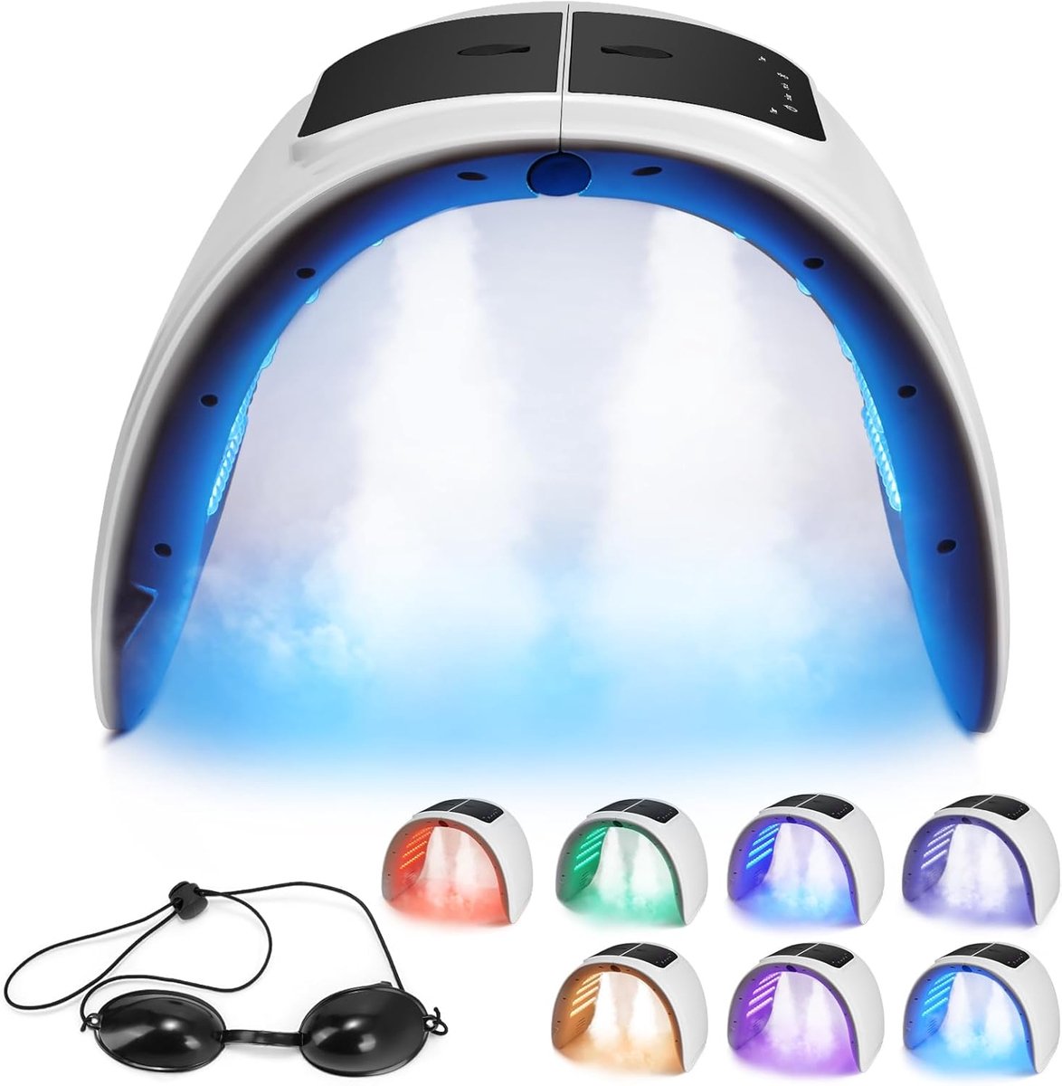 gezicht licht therapie masker: spray LED gezichtsmasker - vouwen ontwerp LED masker licht therapie - 7 kleuren