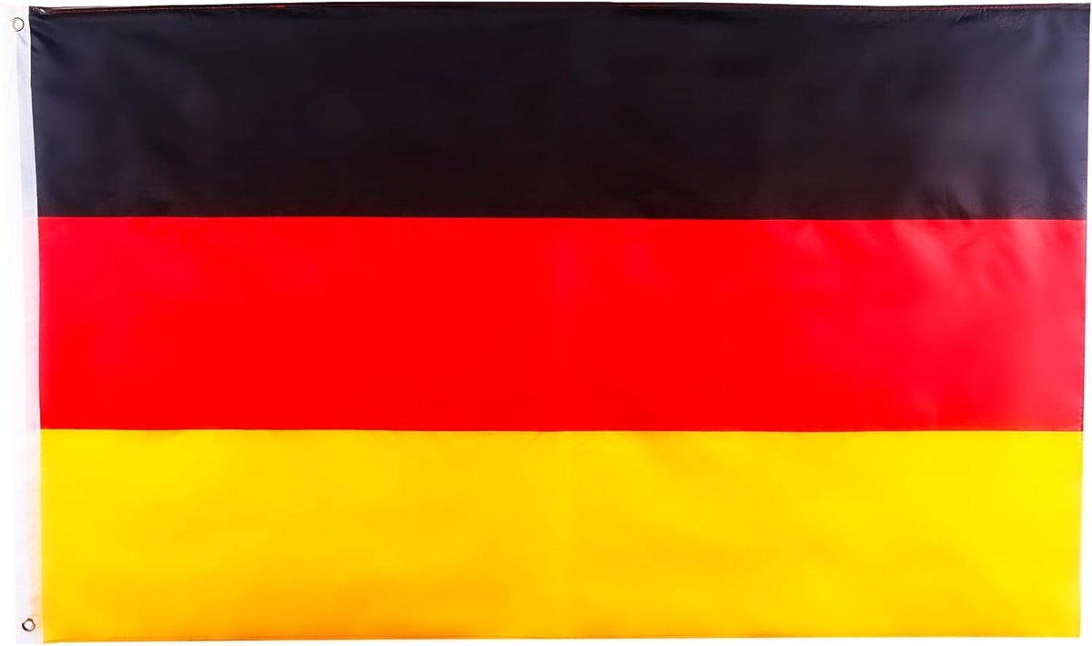 5x3ft Grote Duitse Vlag Duitsland Feestdecoraties, Grote Duitse Vlag voor WK Voetbal 2026 Duitse Decoraties Eenheid Dag Olympische Sportevenementen Bar Tuin Straat Parade