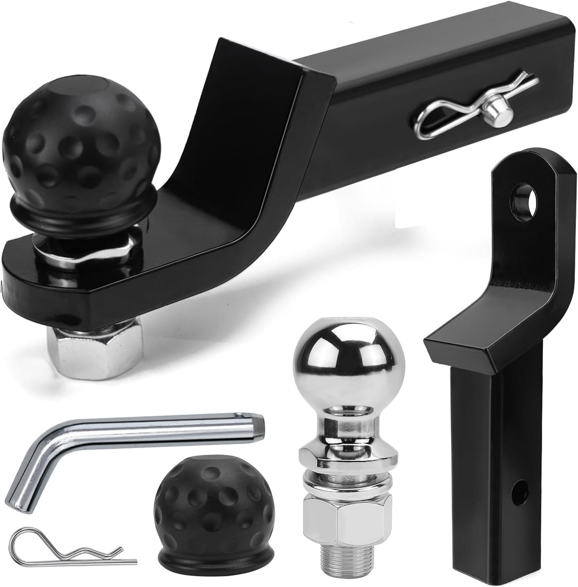 Trekhaak 5 cm/2 inch, Staal, Trekhaak Adapter voor Amerikaanse voertuigen, aanhangwagens, SUV, vrachtwagens, Dirt Bike