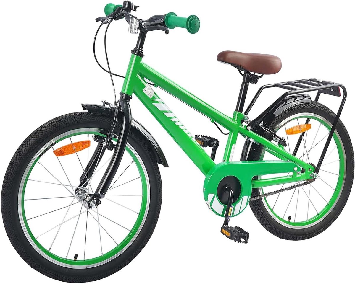 Kinderfiets sfiets sfiets Veilig Fietsen Stabiel Stalen Frame 18 inch Groen