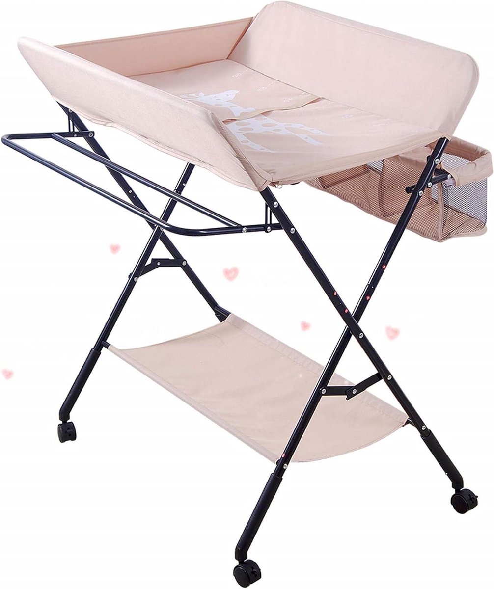 Baby Verschoontafel - Luier Commode - Baby Verzorgen - Opvouwbaar Draagbaar - 50 kg Draagvermogen - Roze