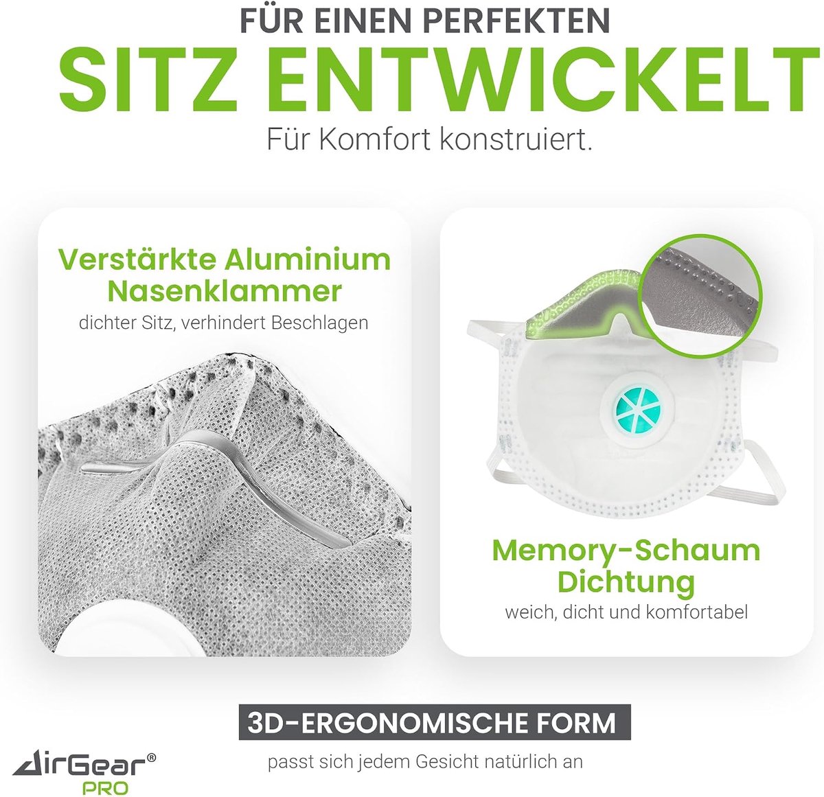 SnelShoppen - FFP2-masker met ventiel (20 stuks) – adembeschermingsmasker, stofmasker met filter tegen fijnstof, ideaal voor werk, klusjes en buitenac