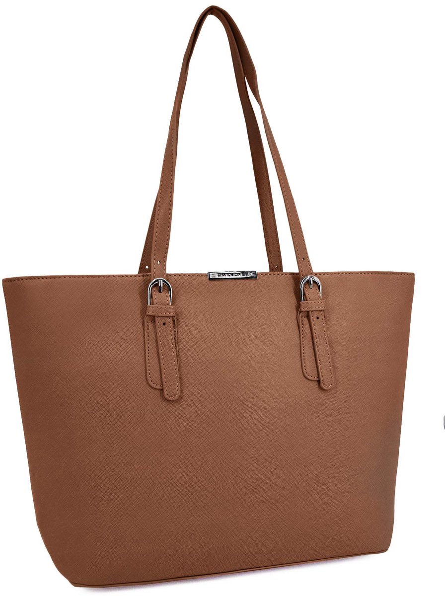 SnelShoppen - Dames Grote Handtas PU Leer Schoudertas Moderne Shopper Tas Draagtas Boodschappentas A4 College Tas Stijlvol Business Tote School Werk S