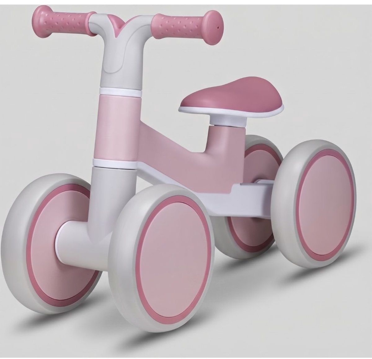 JCP® Loopfiets - Loopfiets 1 Jaar - Loopfietsje - Roze roos - 58cm x 28cm x 38cm