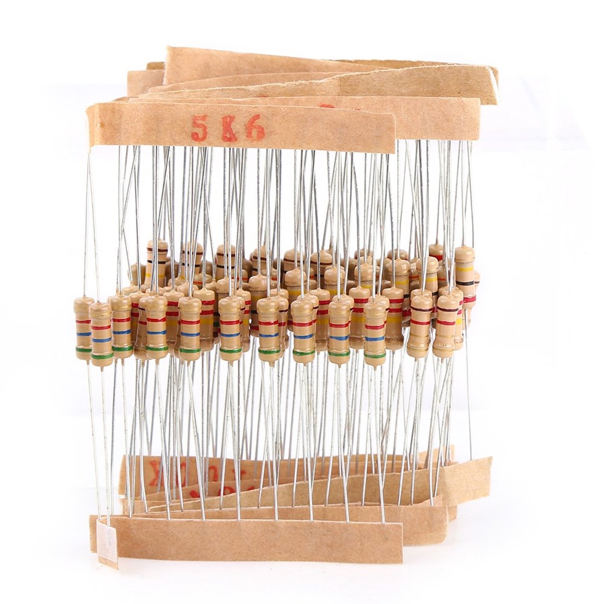 1000 stuks 100 waarden 5% koolfilmweerstanden assortiment kit, 1 Ohm tot 10 M Ohm 1/2 W weerstand, weerstand elektronische componenten voor Respberry Pi-projecten