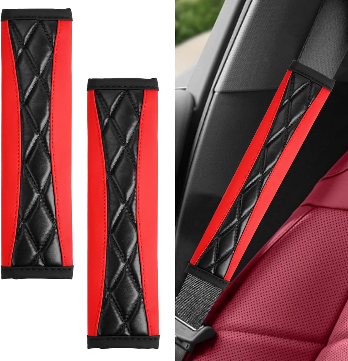 2 stuks autogordel bekleding, autogordel beschermer, zachte veiligheidsgordel schouderbeschermer, universele veiligheidsgordel bescherming veiligheidsgordel bekleding voor volwassenen en kinderen