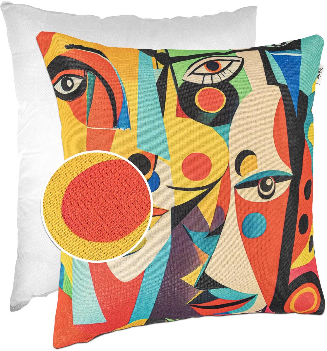 ANRO Masker Sierkussen 40x40 cm - Gobelin - Inclusief vulling Multicolor