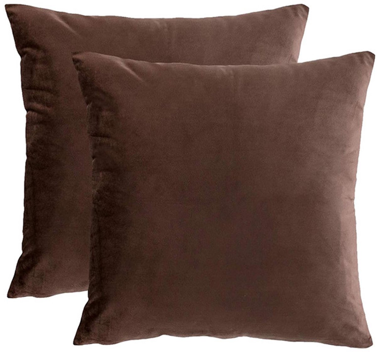 Decoratieve Kussenhoezen - Kussenslopen Set - Woonkamer Decoratie - Zacht Fluweel Materiaal - 45 x 45 cm - Bruin