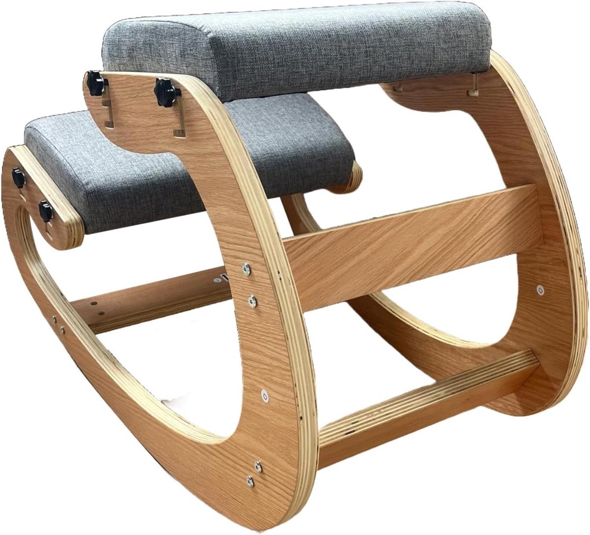 Kniekruk - Ergonomische stoel - Zittend werken - Verstelbare kussens - 54 x 55 x 82 cm - Grijs