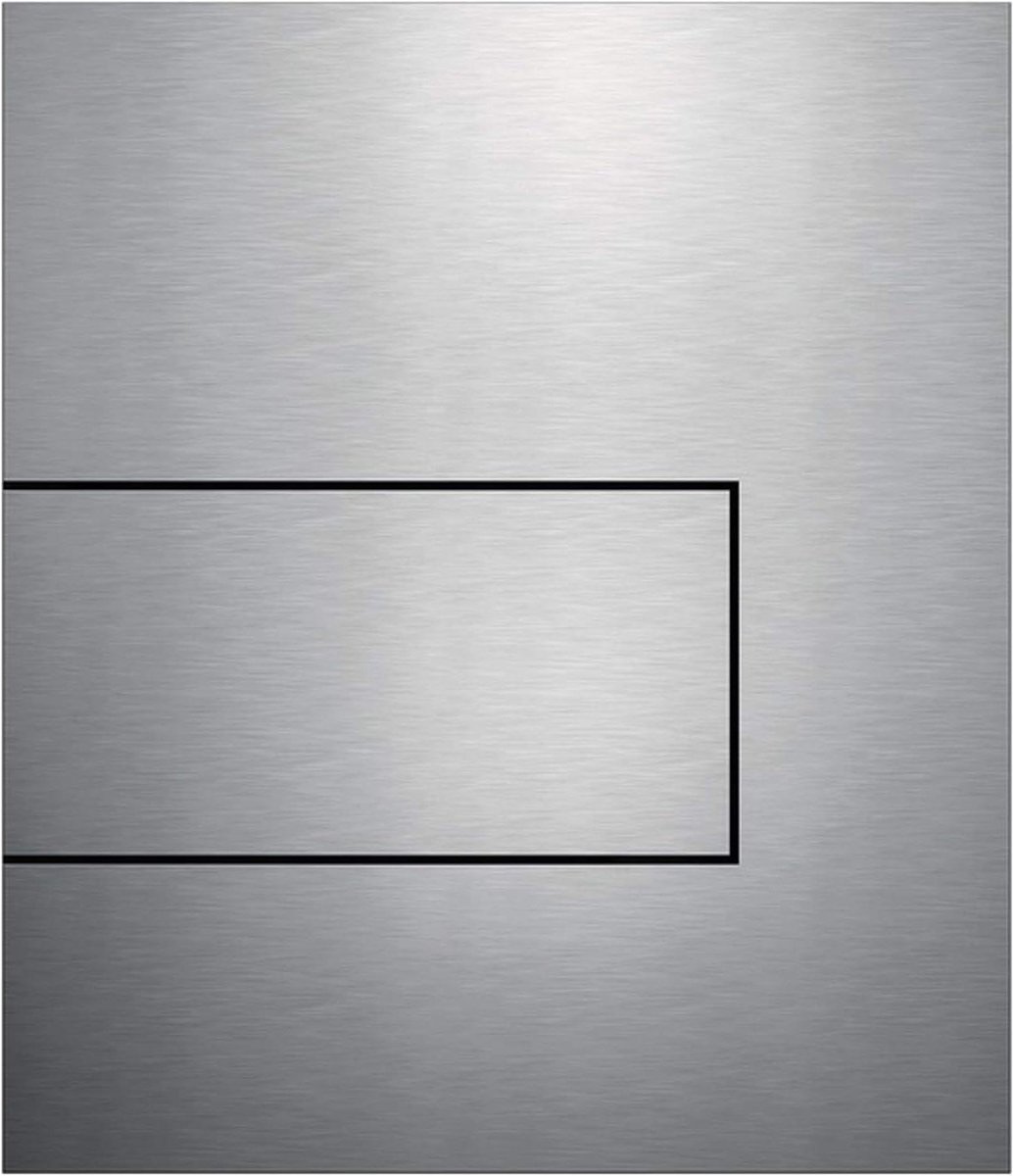 Bedieningsplaat Urinoir - Spoelplaat Glas - Sanitair Onderhoud - Inclusief Patroon - 14.8 x 12.5 cm - Glas Zwart Knop Wit