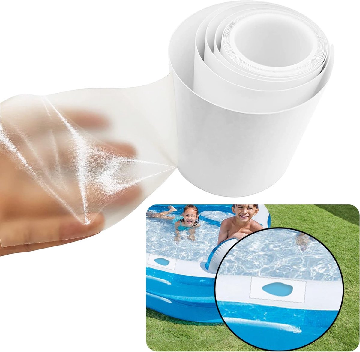 Reparatietape -Reinigingsmaterialen - Geschikt Voor reparatie van zwembaden, luchtbedden - 7*100cm - Waterdicht - Transparant