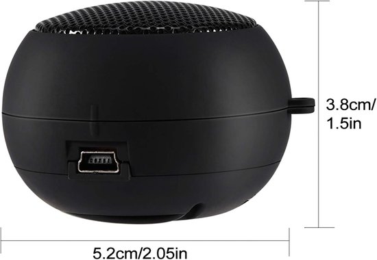SnelShoppen - Portable Mini Speaker - Unieke Retractable Subwoofer voor Travel en Outdoor - 3.5mm Audio Kabel - Geschikt voor MP3, MP4, Mobiele Telefo van Snelshoppen — afbeelding 3