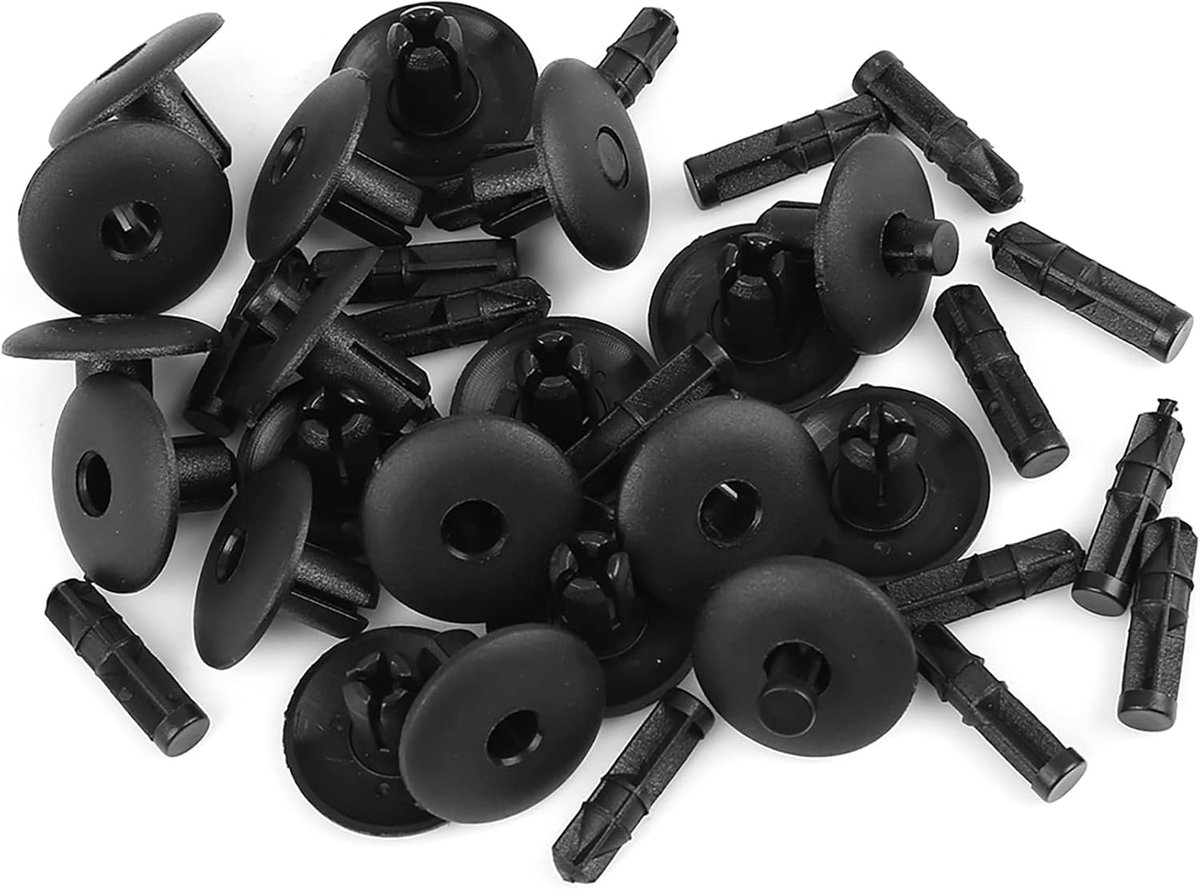SnelShoppen - 20 Stuks Plastic Rivets Fender Push Type Fixing Clips - 4D0807300 - Voor Auto, Motor en Tuin - Duurzaam en Betrouwbaar