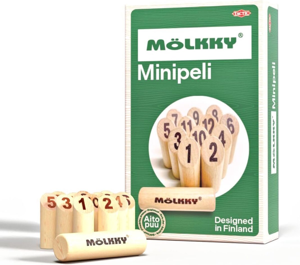SnelShoppen - Mini Mölkky Pocket Spel - Compact Mölkky Spel voor Buiten en Binnen - Leuk voor Feesten, Camping, Tuin, Kinderen - Geschikt voor 2-6 Spe