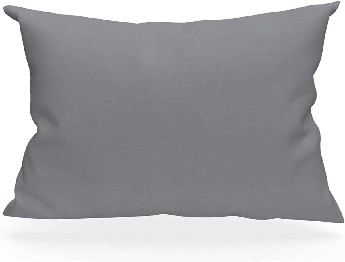 SnelShoppen - Atmosphere Snij Kussen 50x75cm Atmo Haar Grijs, Polycoton Kussensloop, Machinewasbaar, Perfect voor Slaapkamer en Gastenkamer