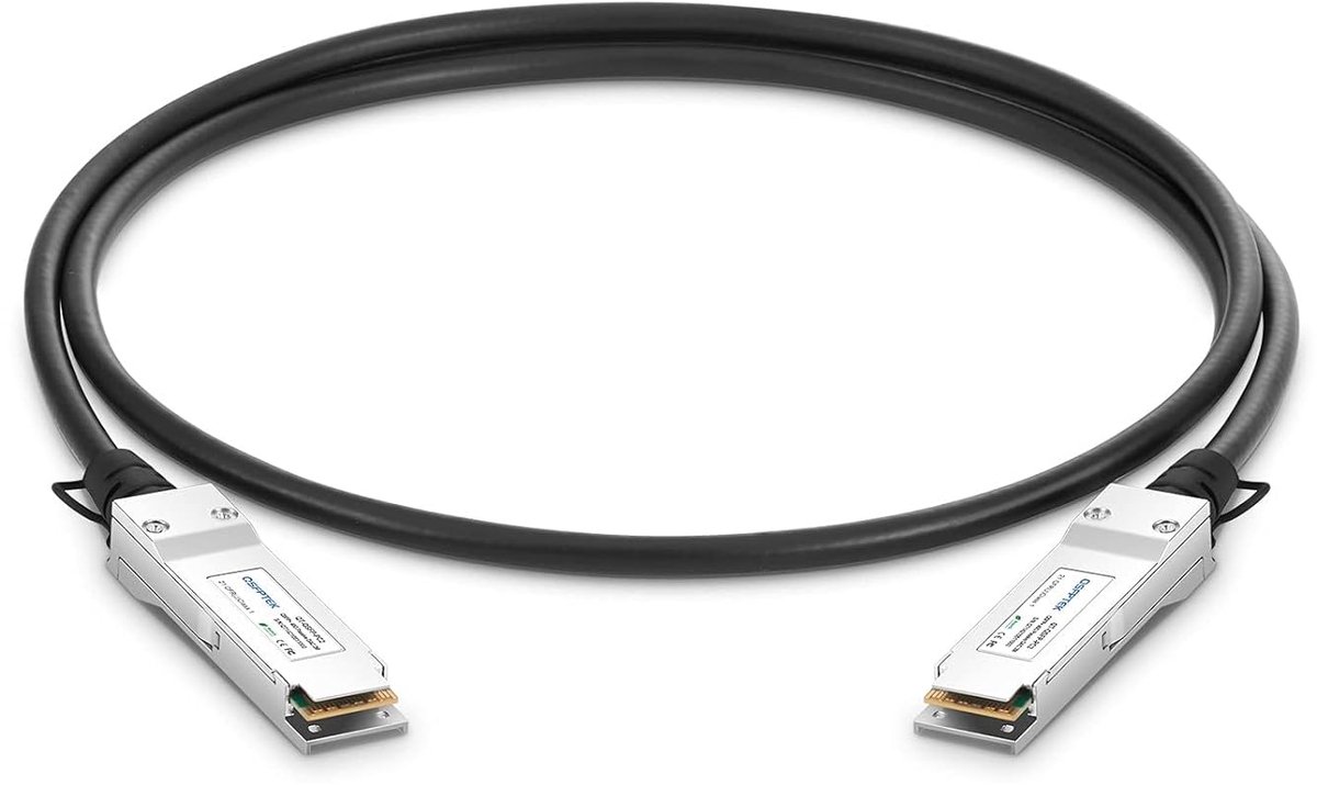 SnelShoppen - 40Gb QSFP DAC Kabel - 1M Passive Direct Attach Copper Twinax - AWG30 - Geschikt voor Korte Afstanden - Hoogwaardige Netwerkverbinding