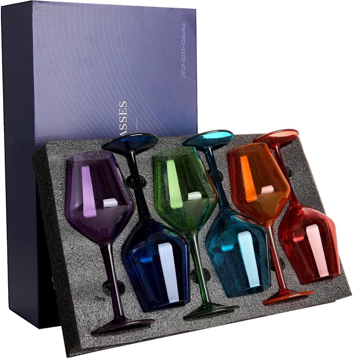 SnelShoppen - Shatterproof Floating Wijn glazen Set van 6 - 440 Ml Rood Wijnglazen met Lange Handgreep - Voor Zwembad Feest, Festival, Bruiloft - Vaat