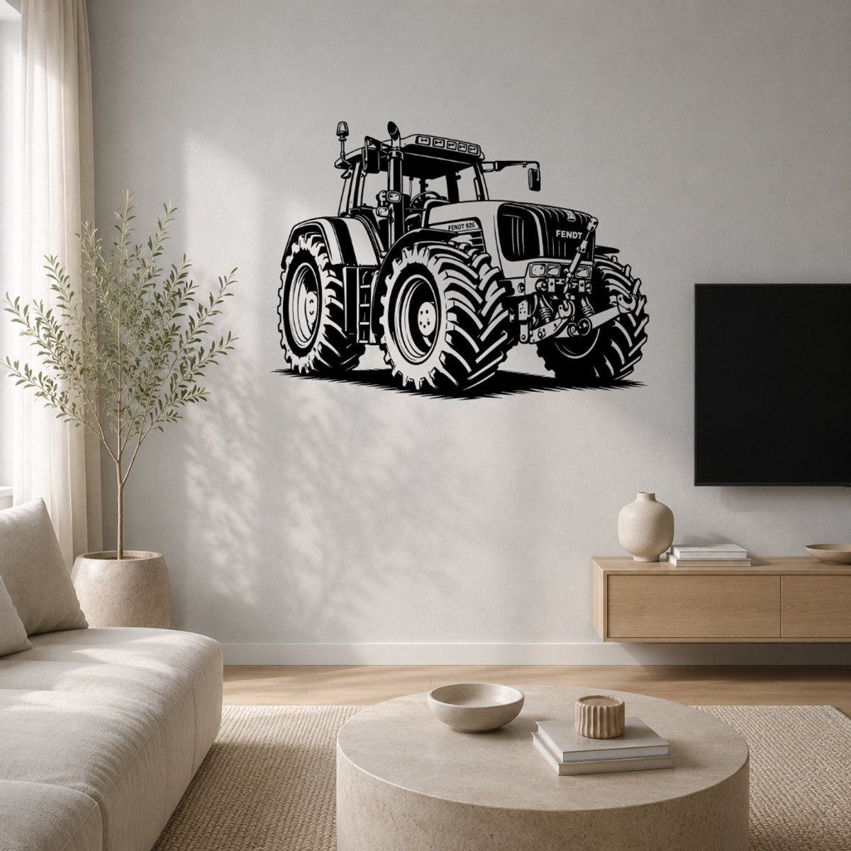 BR2Laser Fendt 926 – Wanddecoratie – Lasergesneden Hout – Tractor kunst – 75 cm Breed