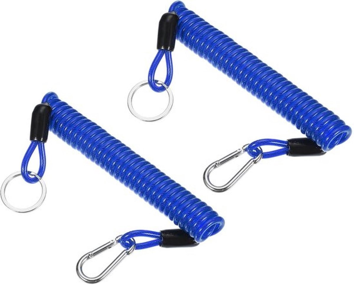 1,5 m afbreekbare aanhangwagenkabel, 2 stuks aanhangwagen afbreekbare kabel, veiligheidskabelriemen, veersleepkabel, opgerolde draad met clip voor camperaanhangwagen, noodafbreekschakelaar, blauw