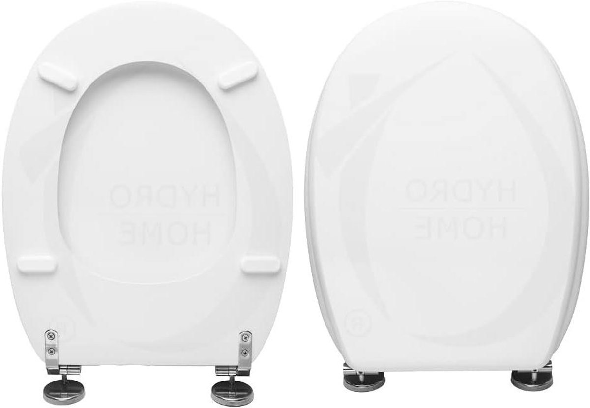Toiletbril Hout - WC Deksel - Badkamer Vernieuwen - Hars Coating - Verstelbaar - Wit