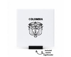 Colombia tegeltje met tegelhouder - Piloot - Colombia cadeau - tegeltjes met tekst - beste land - Leuk cadeau voor je Vriend om te geven - spreuktegels - 10.8x10.8 CM