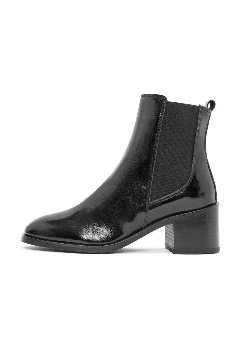 DERIMOD Heeled Chelsea Boots Patent Leather Heeled Chelsea Boots