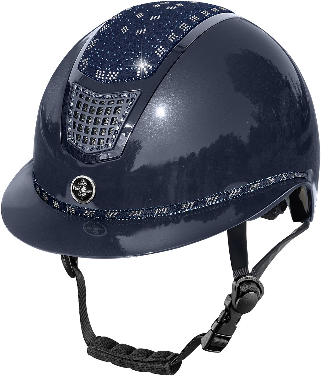 Fair Play Cap Quantinum 2.0 W-V EOS Glanzende Brede Klep-Navy-53-55