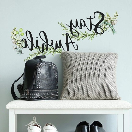 Muurstickers met quote - Decoratie stickers - Muren versieren - Herpositioneerbaar - 20 stuks - Multicolor