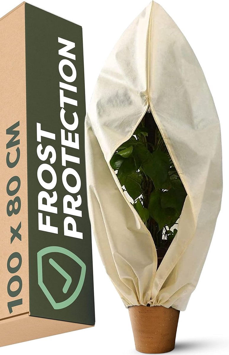 SnelShoppen - Winterbescherming voor Planten 100 x 80 cm - Dikte Materiaal - Wasbaar - Scheurvast - Frost Bescherming voor Tuinplanten