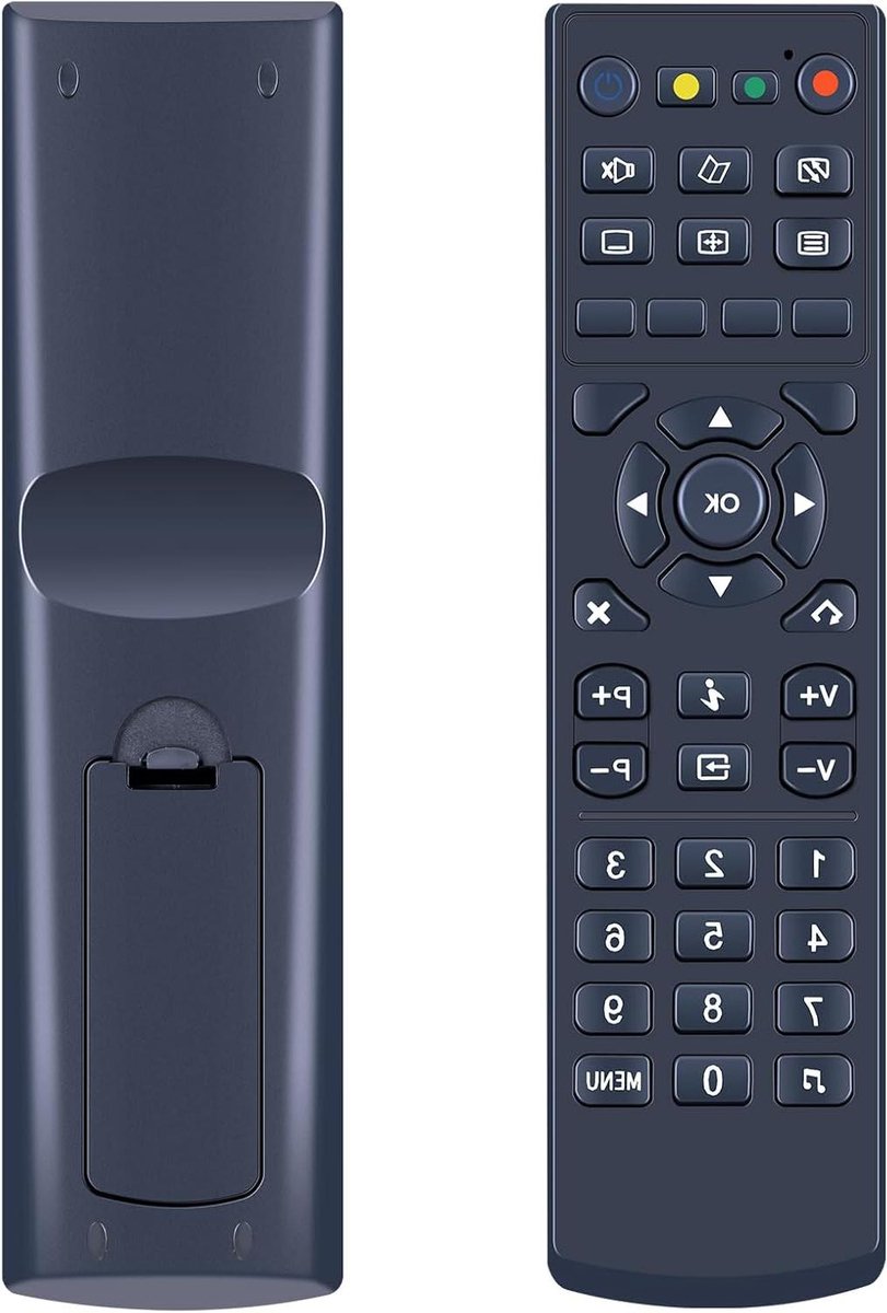 Vervangende Afstandsbediening - Universele Controller - TV Bediening - Directe Werking Geen Koppeling - 19 cm Lengte - Zwart