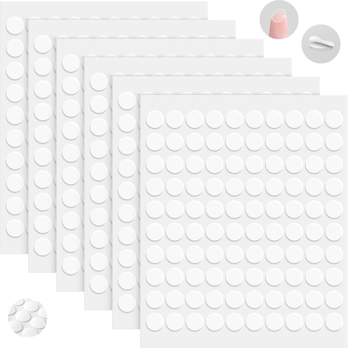 SnelShoppen - Double Sided Stickers 600 Stuks Transparante Plakpunten, Waterdichte Dots voor Verjaardagen, Bruiloften, Kerstversiering 10mm