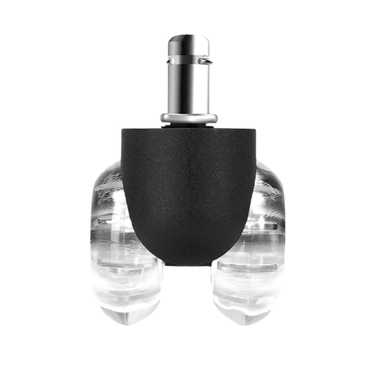 Bureaustoelwielen 5 stuks, 11 mm asmaat ~1,1 cm - Zwart rubber met kunststof behuizing